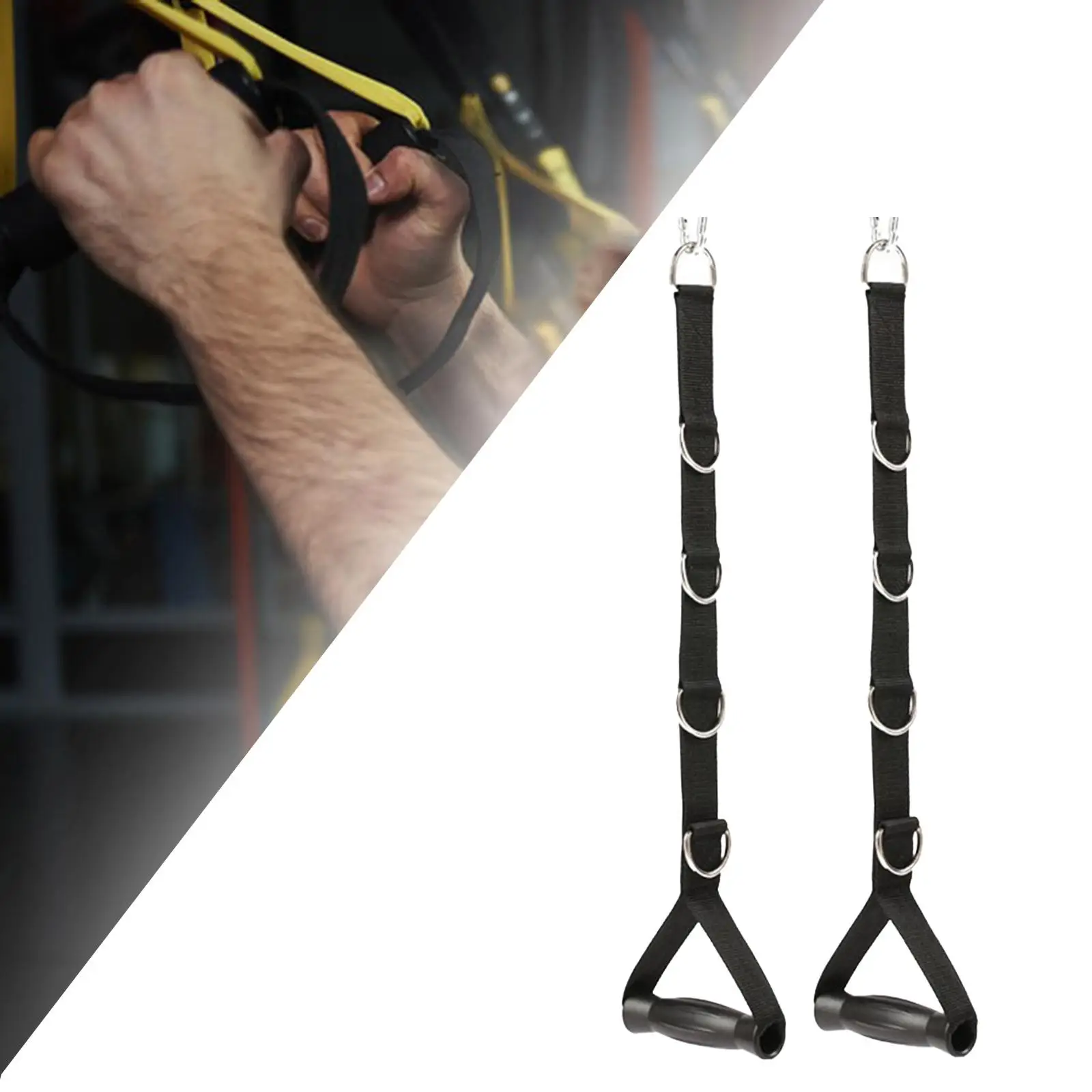 مقابض التمرين حبل ثلاثي الرؤوس شديد التحمل لممارسة التمارين الرياضية