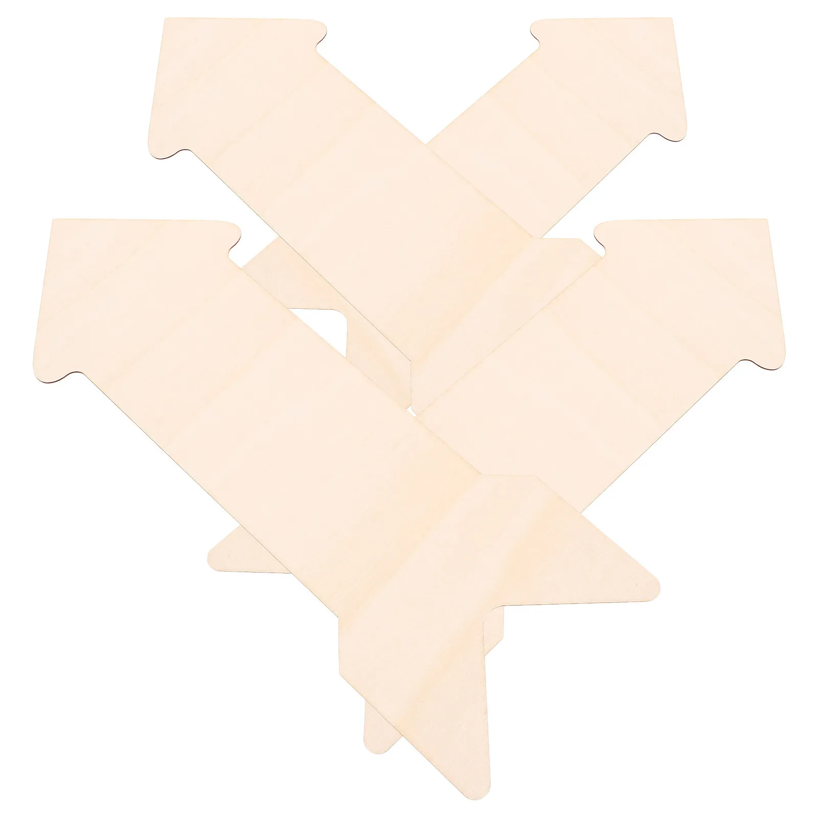 

4pcs Blank Wooden Arrow Cutouts Thickened Unfinished Diy Wood Crafts For Painting Wall Decor Kids Graffiti Supplies Arrow Shaped