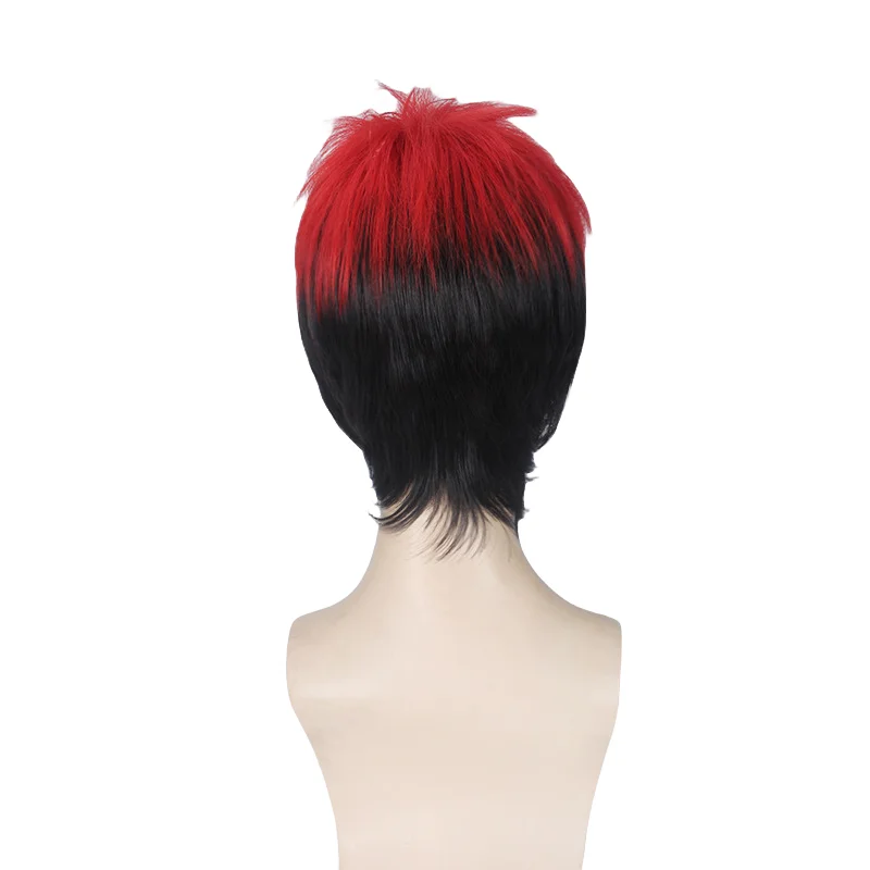 Anime Kuroko No Basuke Seirin Kagami Taiga Wig Red And Black Cosplay Costume Basketball Imported High Temperature Wig 35 Length