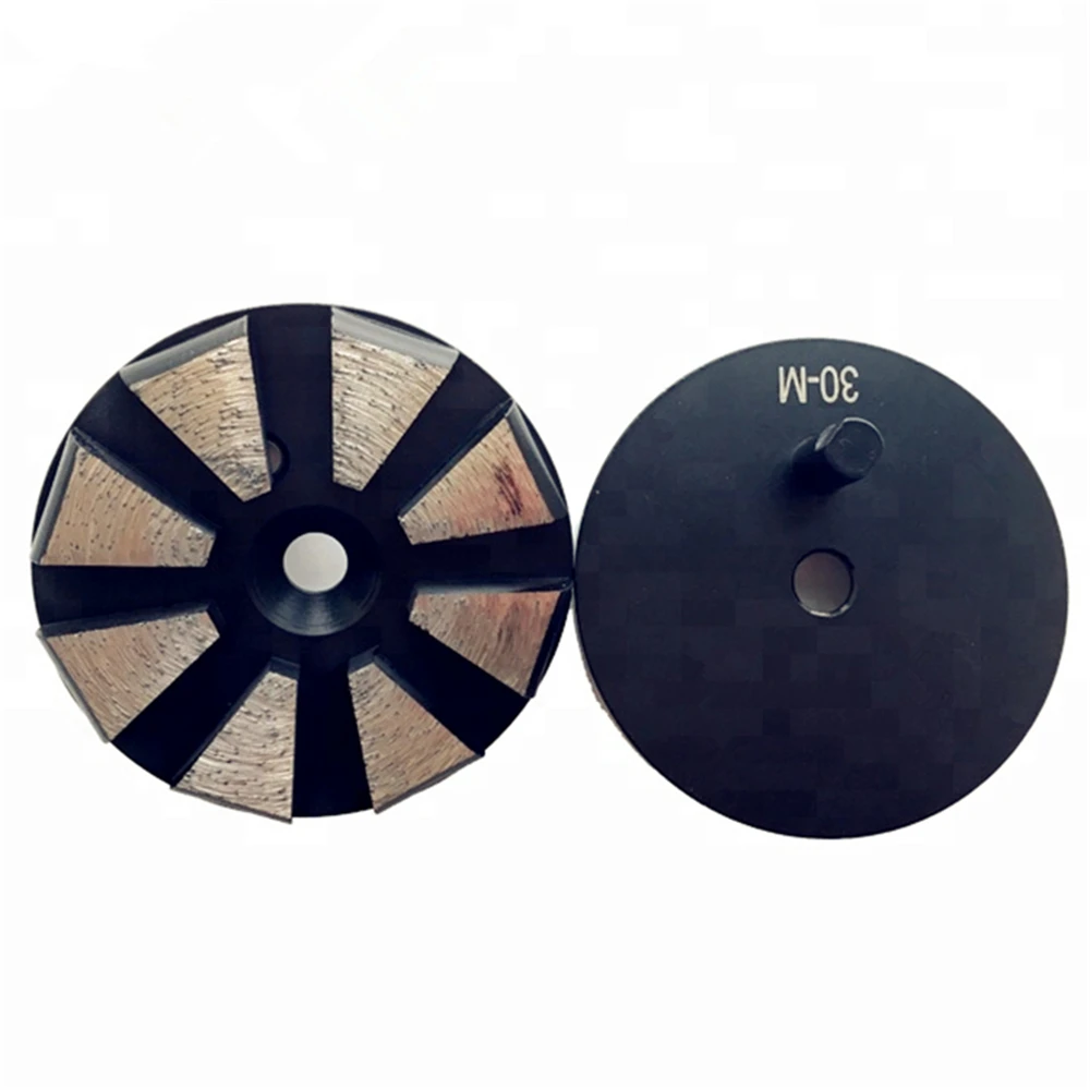 GD49 Ten Grinding Segmented Metal Bond STI Concrete Grinding Disc 3 Inch Single Post Floor Pads for STI Grinder Machine 9PCS