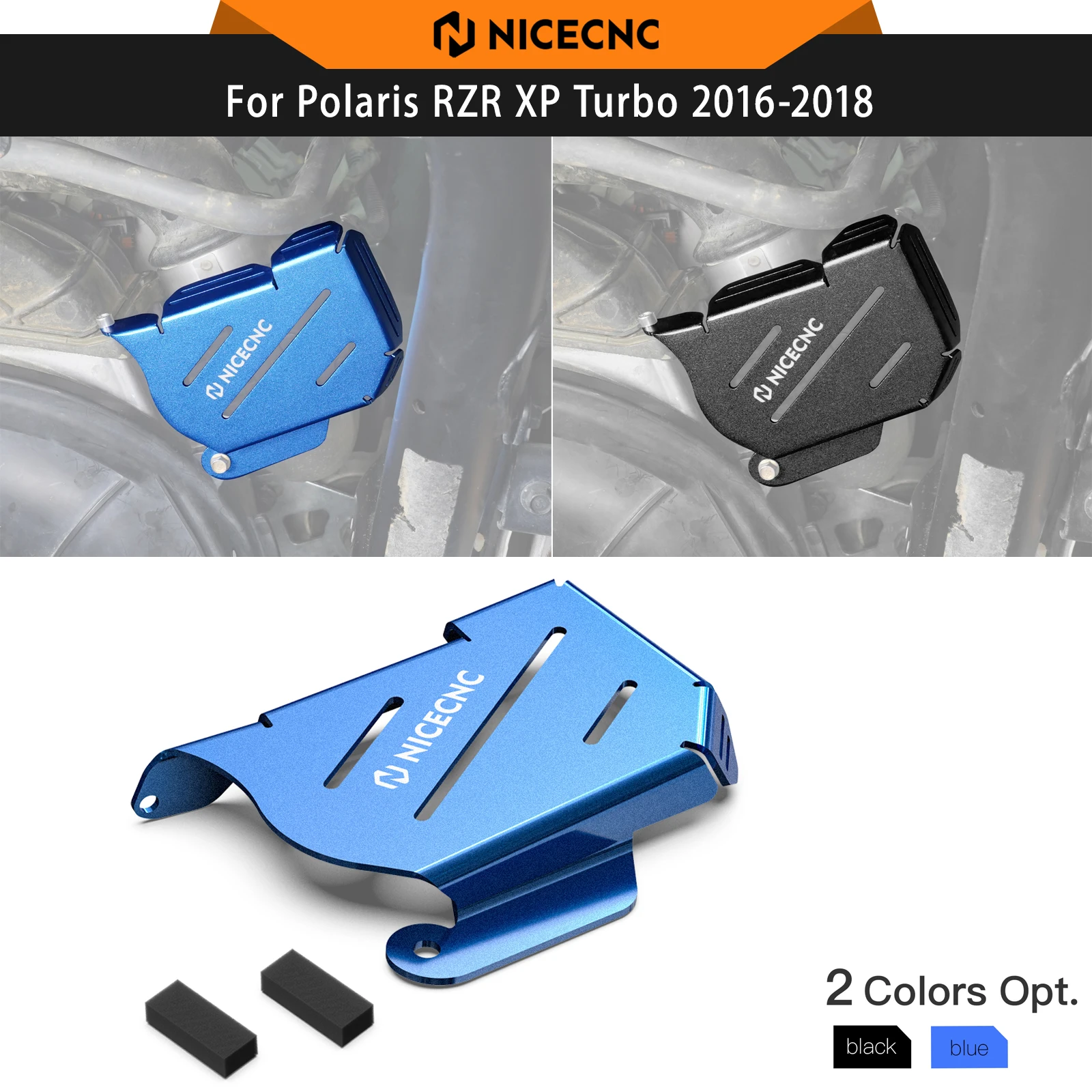 NICECNC UTV Throttle Body Guard Position Sensor Protection For Polaris RZR XP 4 Turbo EPS 2016 2018 Aluminum Alloy Accessories