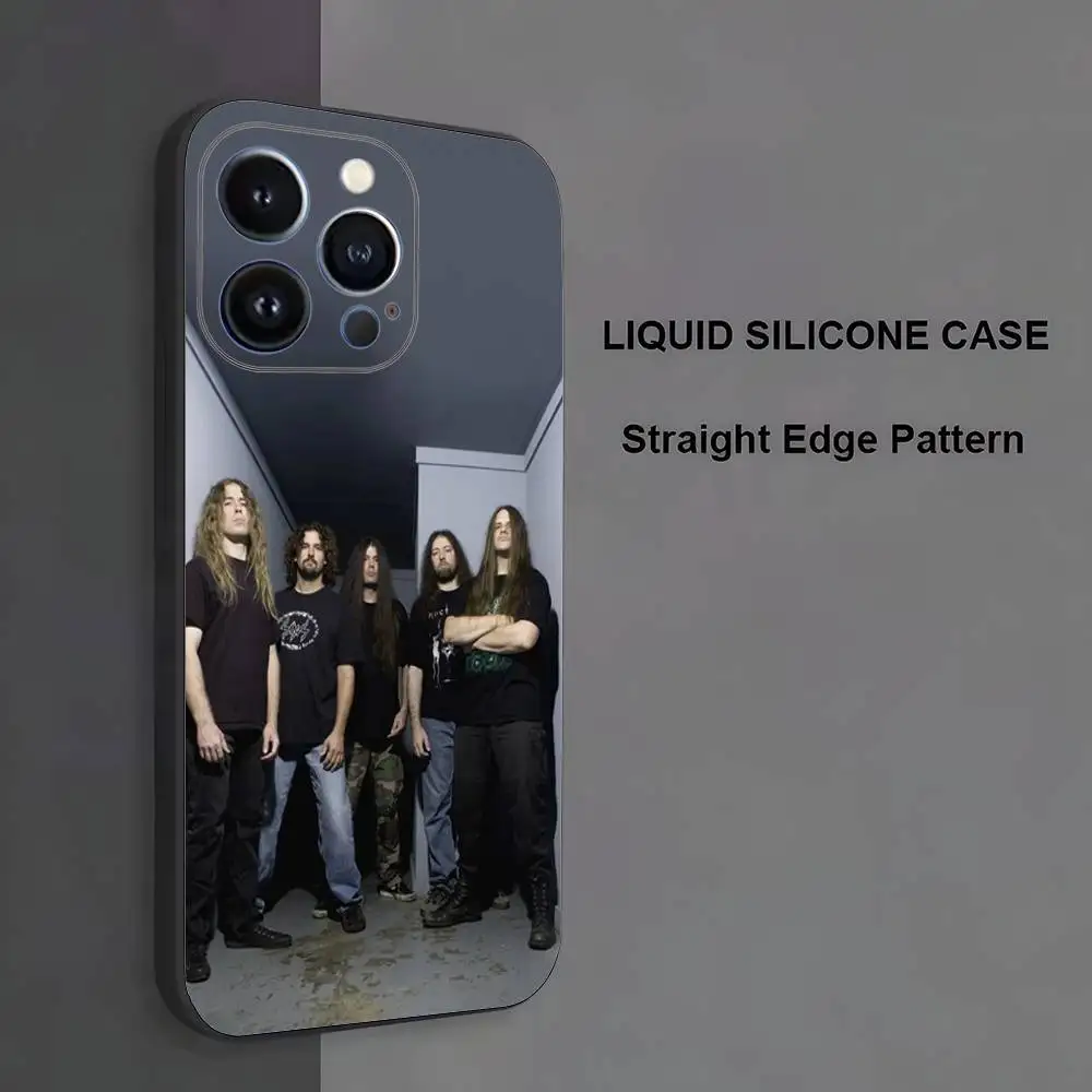 2025 C-Cannibal Corpse EU UK Tour Phone Case iPhone 17,16,15,14,13,12,11، Pro Max، XS، X، XR، SE، Mini، 8، 7، غطاء أسود من السيليكون الناعم