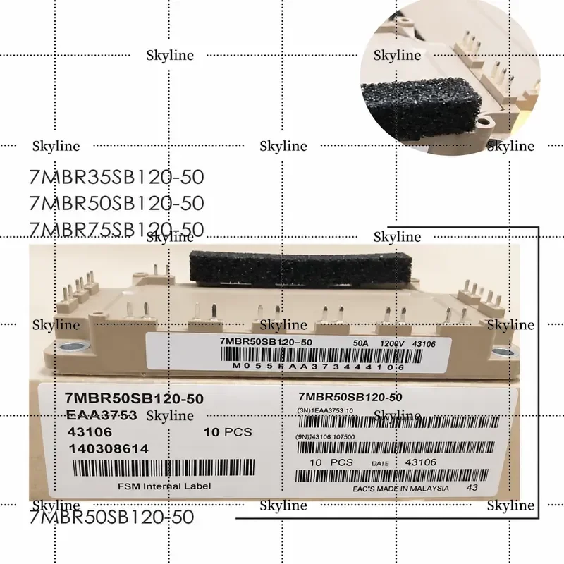 For 7MBR35SB120-50 7MBR50SB120-50 7MBR75U4B-120-50 100U4B120-50 IGBT Power Module Transistor