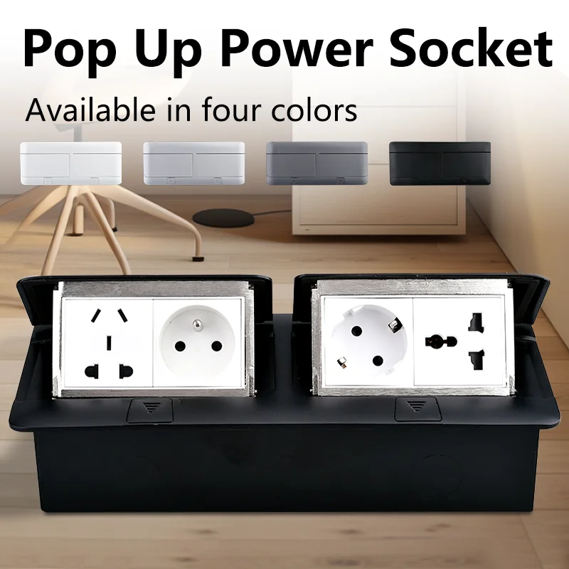 

Countertop Socket Universal Socket with USB Embedded Table Socket Pop-UP Outlet Built-in Desktop Outlet 146x220mm