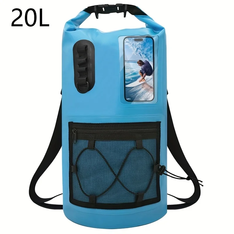 Bolsa Seca Impermeable de PVC para Natación, Bolsas para Trekking, Rafting, Bolsa para Teléfono, Bolsa de Hombro para Playa, Piscina y Actividades al Aire Libre