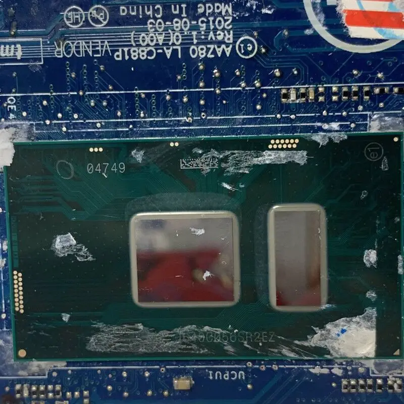 Placa-mãe portátil para DELL XPS 13 9350, AAZ80 LA-C881P com SR2EZ I7-6500U CPU, 100% totalmente testado funcionando bem