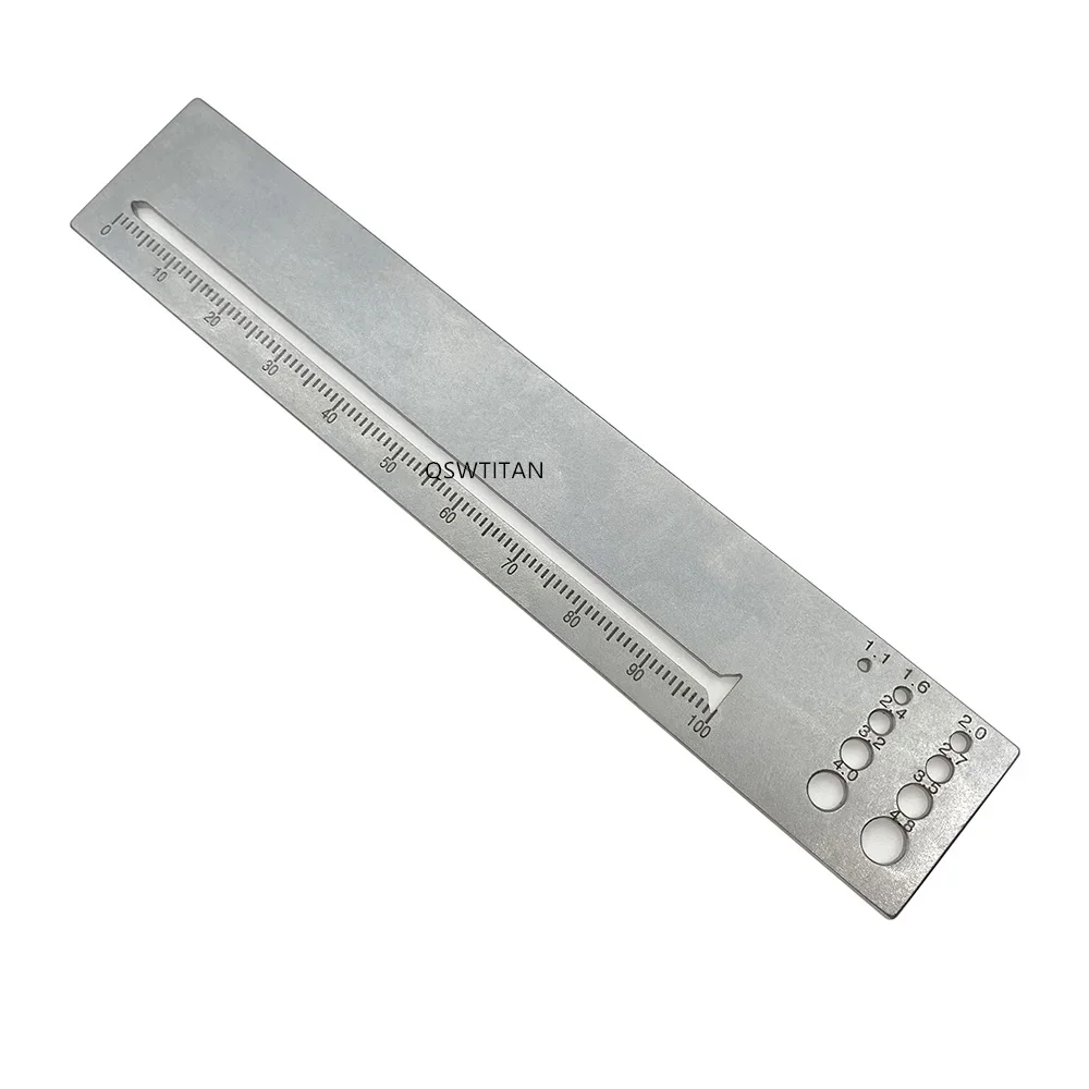 1pcs Orthopedic Kirschner K Wire and Bone Screw Diameter Lenght Measuring Ruler Autoclavable Orthopedic Instrument
