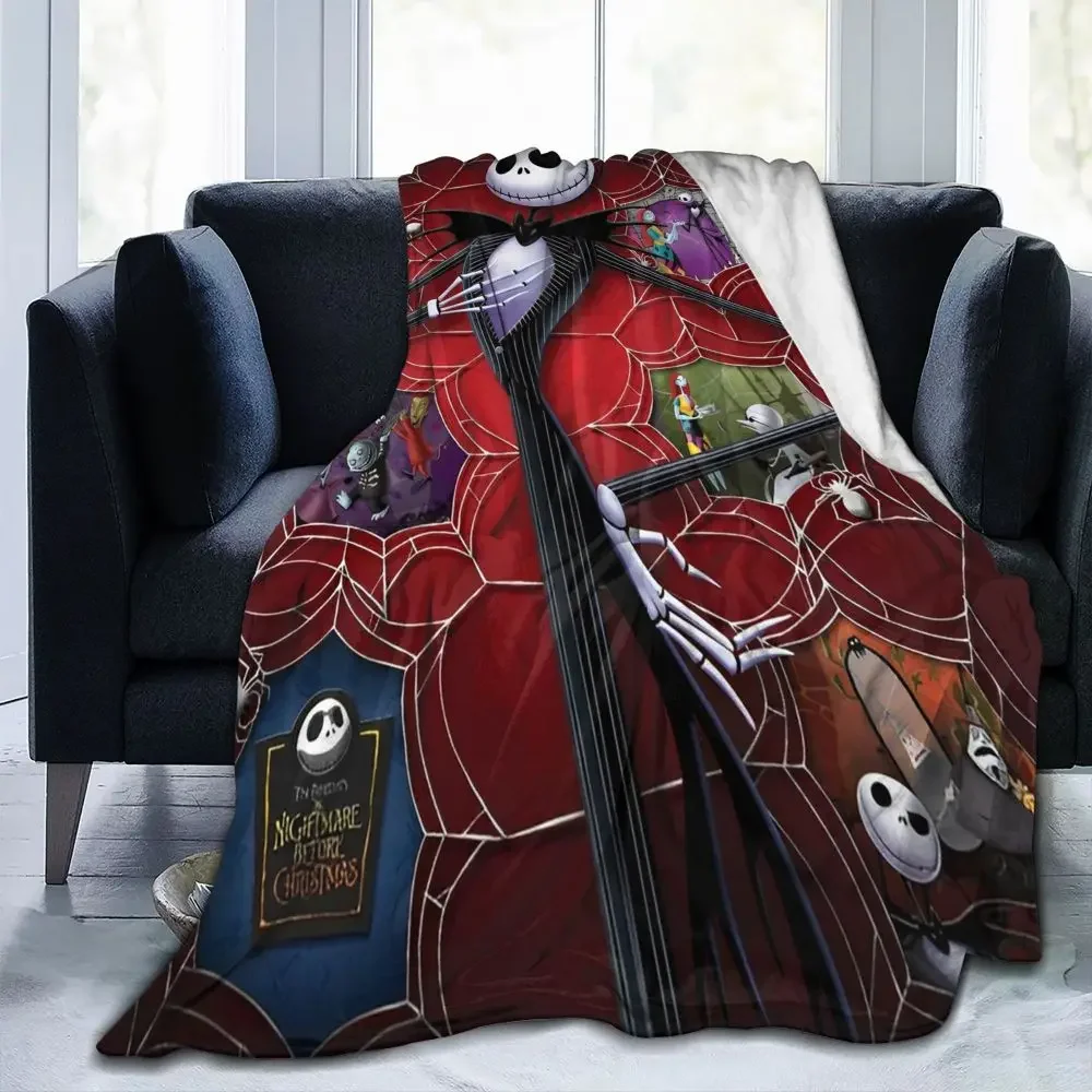 The Nightmare Before Christmas Blankets Fleece Jack Cartoon Halloween Super Warm Throw Blanket Airplane Travel Bed Rug