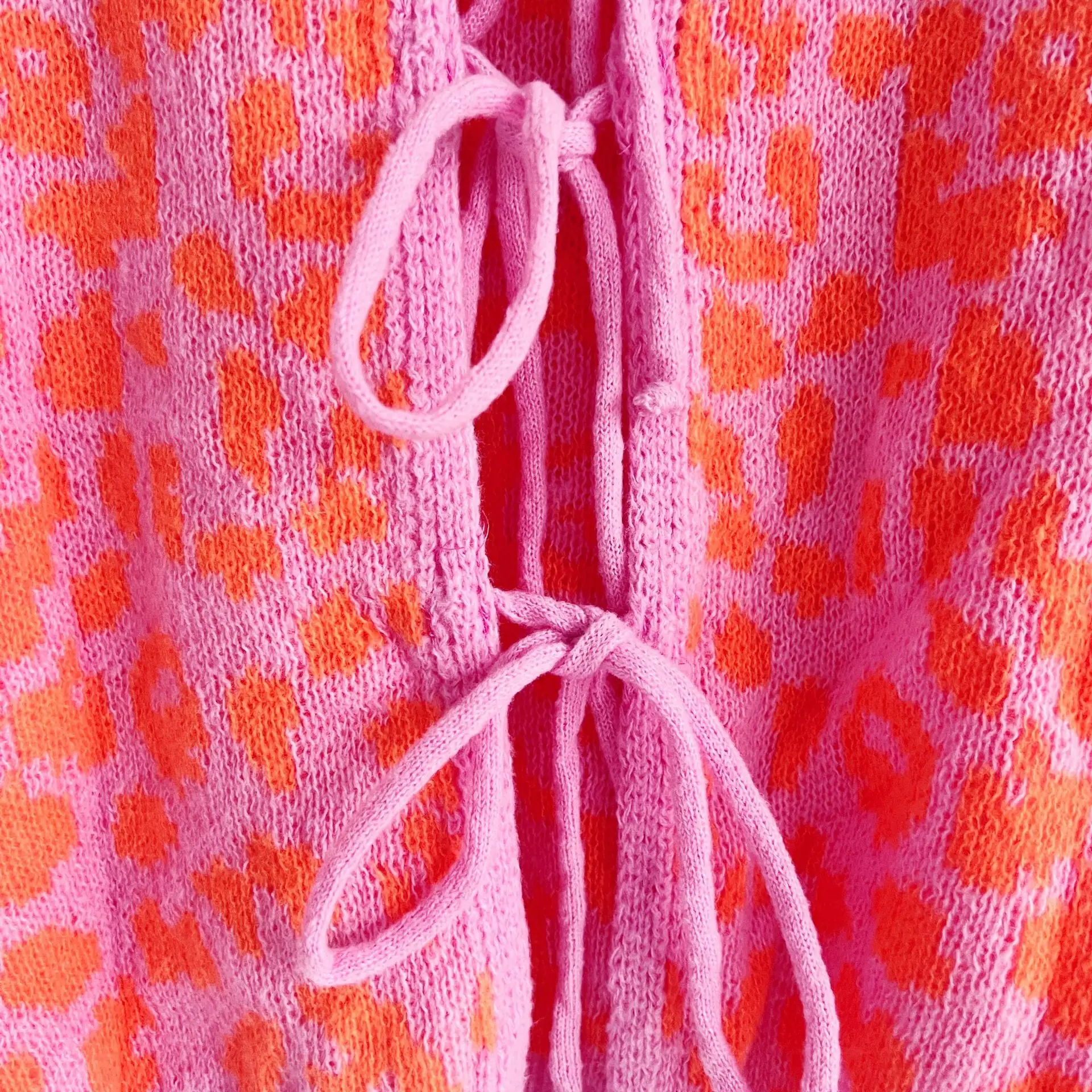 Retro Print Jackets For Women Coats Oversized Sweater 2025 Knit Lace-up Cardigan Overcoat Female Long Sleeve Women's Jacket Tops