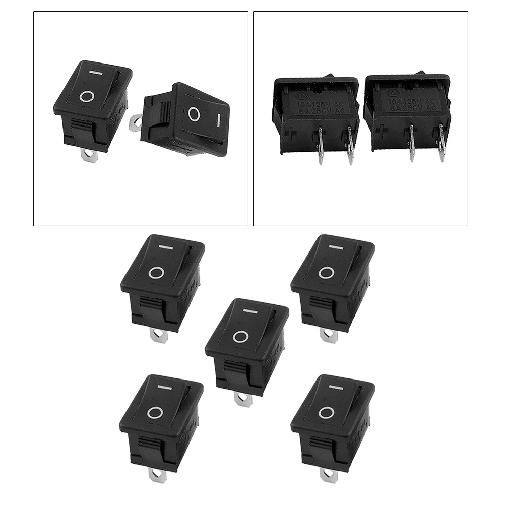 

5 Pcs 2 Pin Boat Switch On Off Mini Round Rocker Push Button Switch 15x21mm Electrical Component