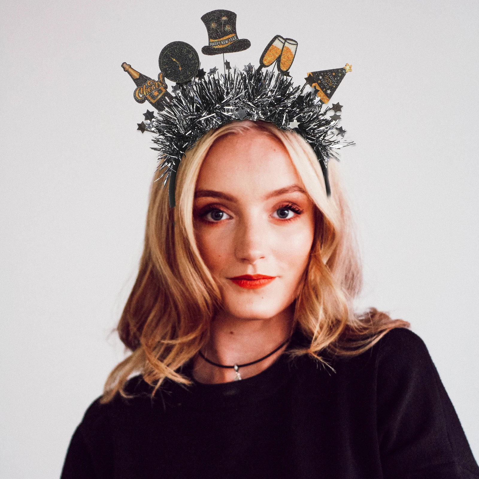 بريق بهرج ليلة رأس السنة عقال 2026 سنة جديدة سعيدة هيرباند كابينة تصوير الدعائم لعيد الميلاد لوازم الديكور الطرف #2