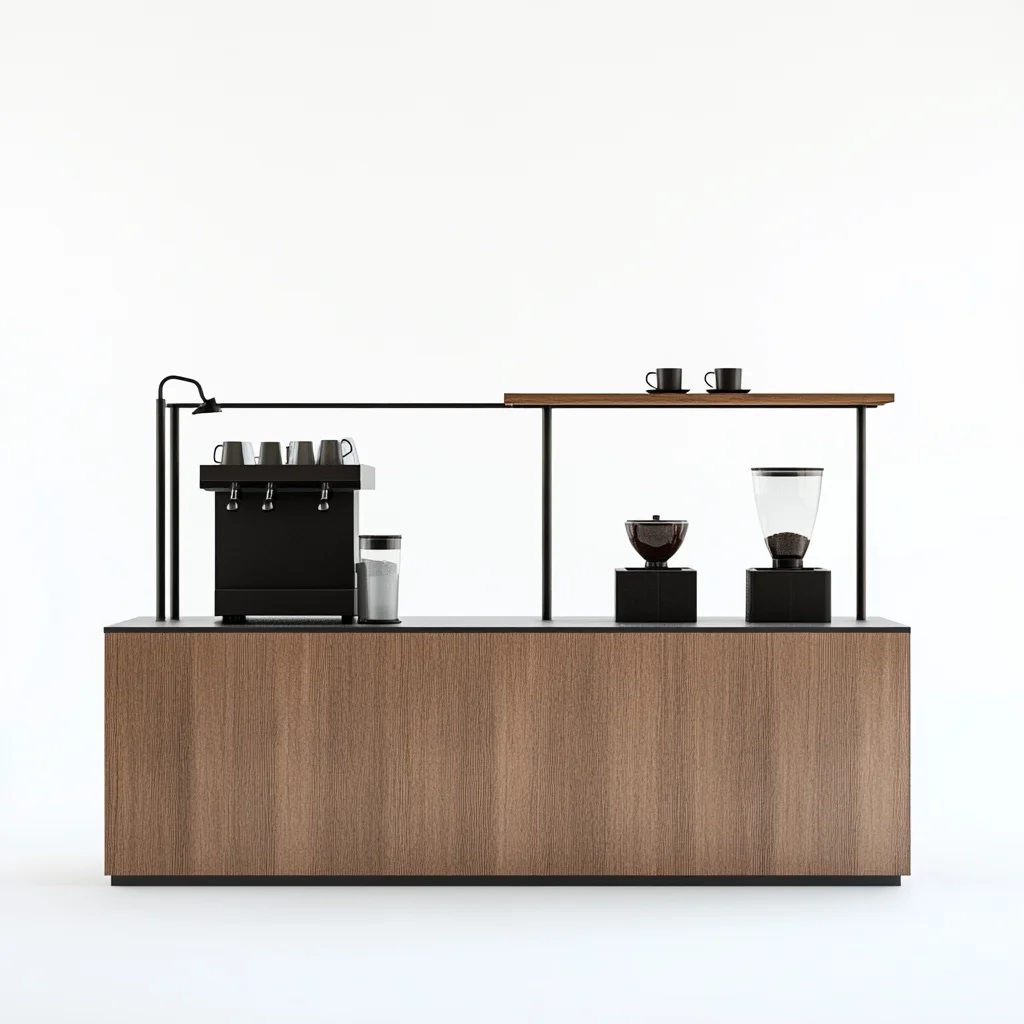 # Z Customized Modern Simple Design Wooden Cafe Counter Operator Coffee Shop Display Cabinet