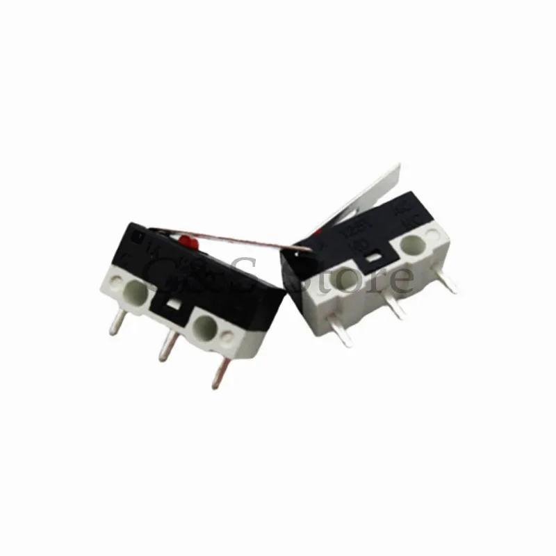 100 pces micro interruptor de botão 3 pinos 1a 125v ac 2a 125v mini interruptor de toque leve