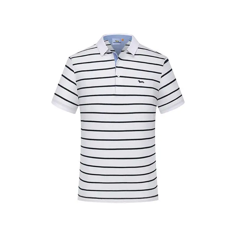 New Men Summer Polos Shirts 100%Cotton Short Sleeve Harmont Soft Casual Slim Fit Blaine Shirt