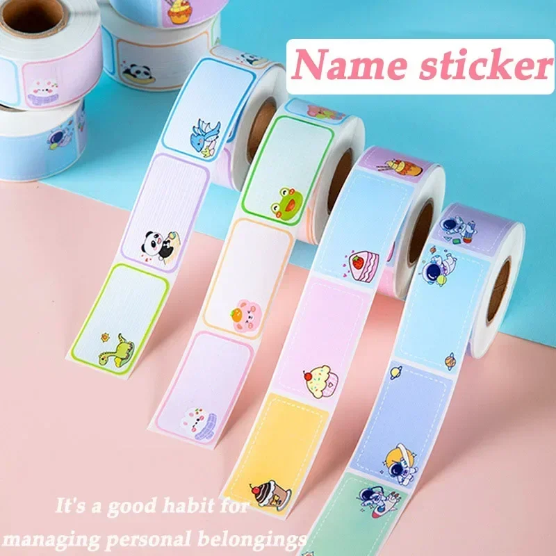

100/280Pcs cartoon name sticker non marking waterproof and tear resistant sticker name book classification signature sticker