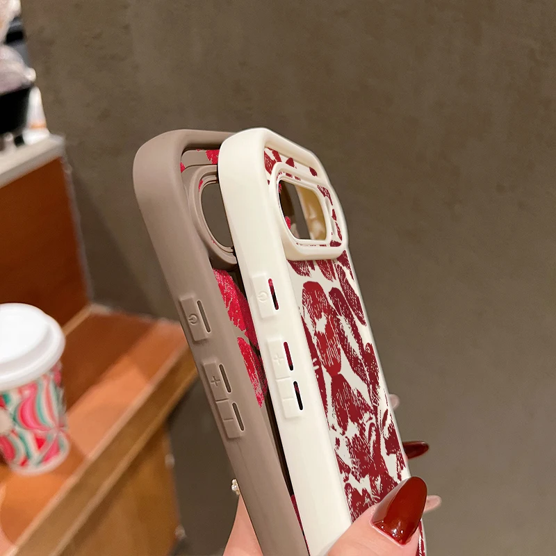 Red Lips Pattern TPU Phone Case For Google Pixel 10 7 8 Pro 9A 8A 7A Pixel 9 10 Pro XL Luxury Solid Color Shockproof Cover Cases