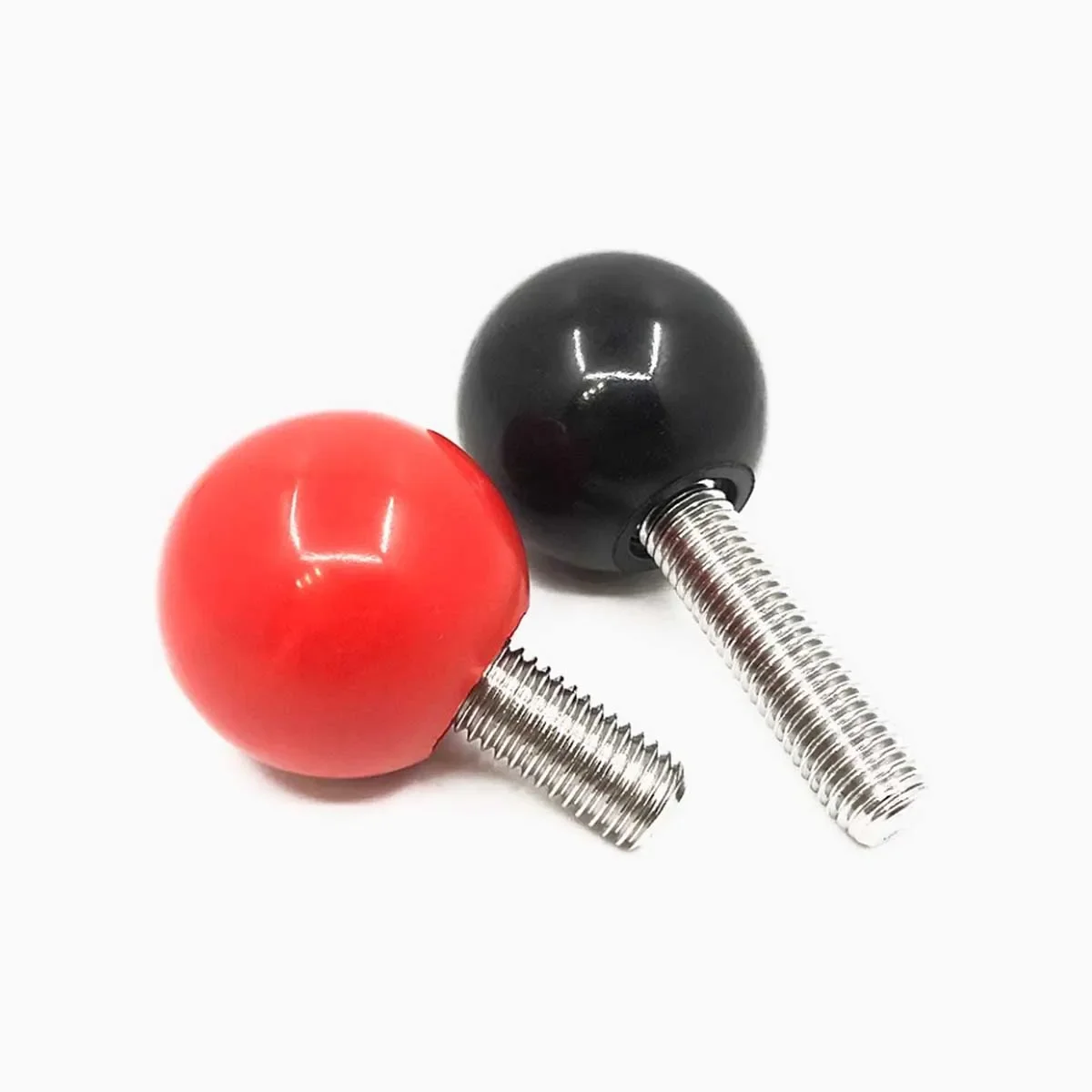 Ball Head Handle 304 Stainless Steel Screw/Rubber Wood Round Hand Twisted Bolt M4M5M6M8