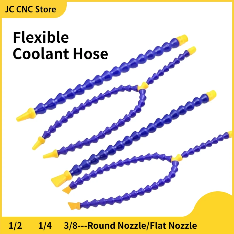 300mm 400mm 500mm Round Nozzle Flat nozzle Y-pipe Plastic Flexible Water Oil Coolant Pipes 1/4 3/8 1/2 PT Oil Coolant Pipes