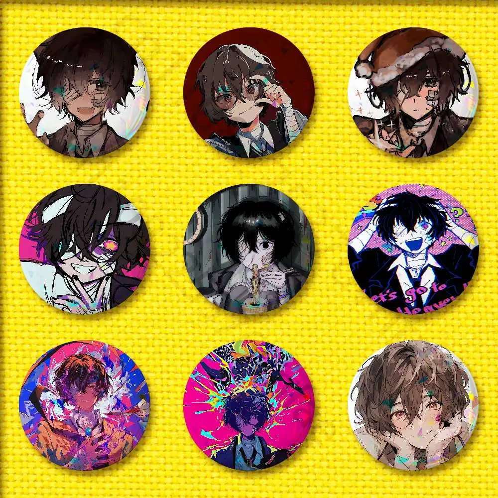 

O-Osamu Dazai Badge For 75mm 25mm 44mm 32mm 58mm Round Pin Brooch Insignia Shell Ornament