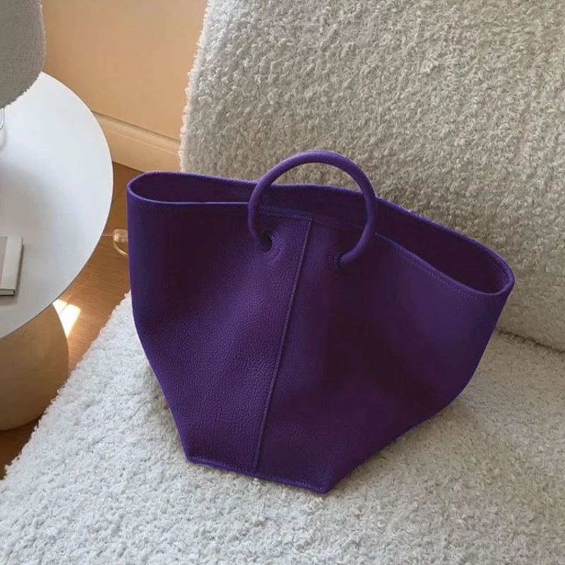 Purple Super Fire Exquisite Vegetable Basket Tote Bag Women's New Light Luxury Niche High-end Tote Bag Autumn Winter Temperament