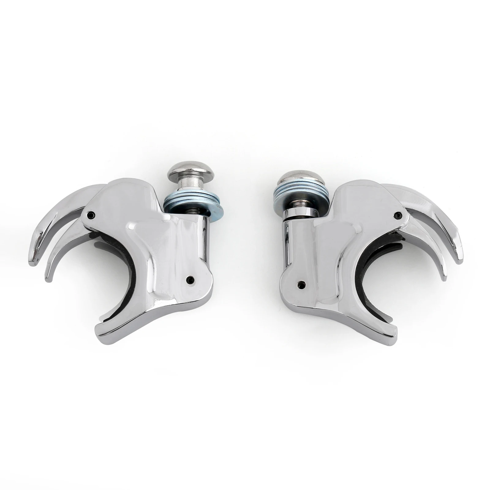 Areyourshop Chrome 39mm Windshield Windscreen Clamps For Harley Dyna Sportster XL 883 1200