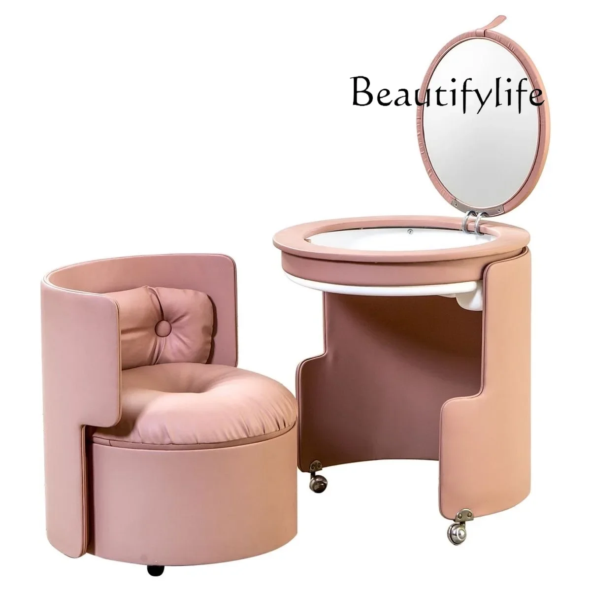 

Integrated storage designer modern simple light luxury cream high-end dressing table makeup table