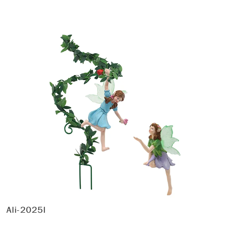 

【I】Цветочные сказочные садовые колья, миниатюрные статуи, милые, идеальные подарочные украшения, скульптуры из смолы, украшения для цветочного горшка