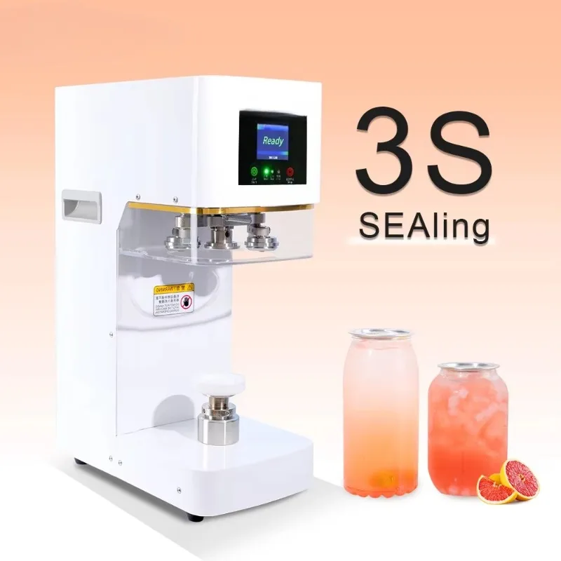 

Commercial intelligent tea plastic can sealing machine stainless steel automatic beverage can sealing machine
