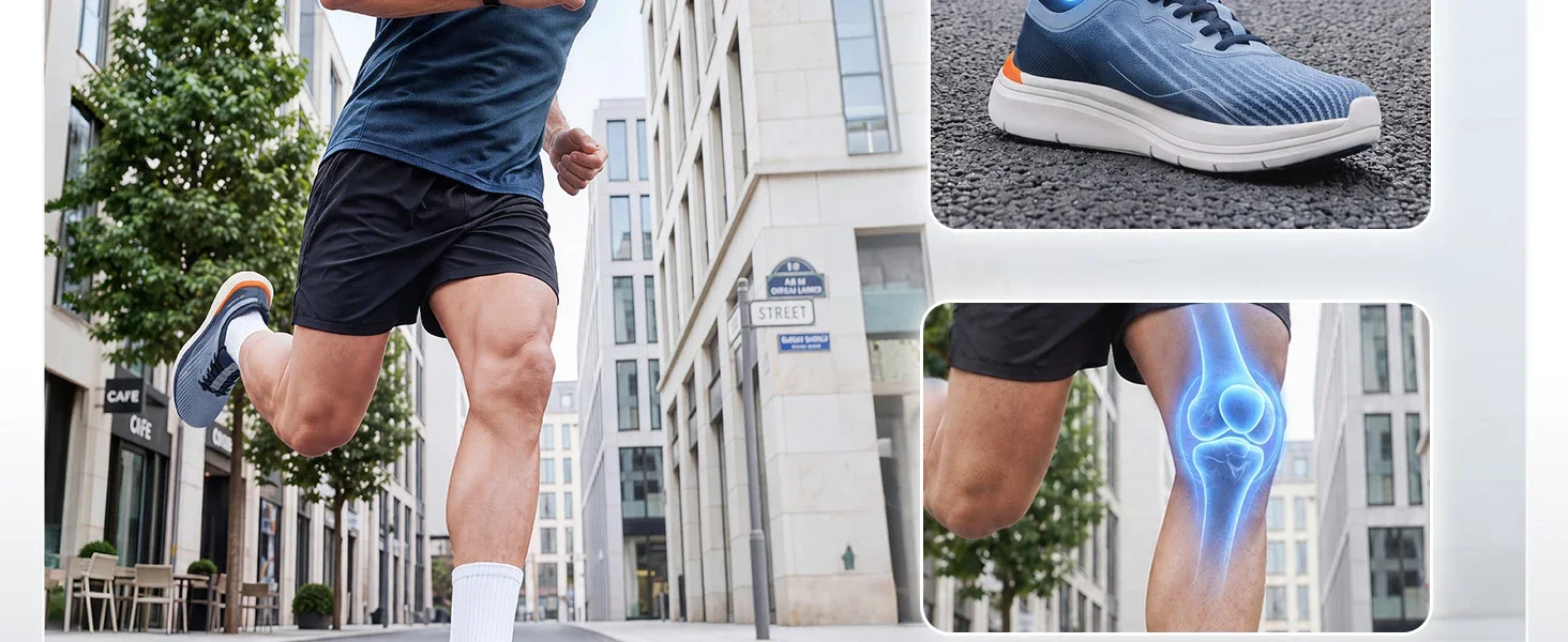 FitVille Extra Wide Toe Herren-Wanderschuhe, wasserabweisende Freizeitsneaker, Sportschuhe für Herren, rutschfest, lindert Fußschmerzen. – Detail 5
