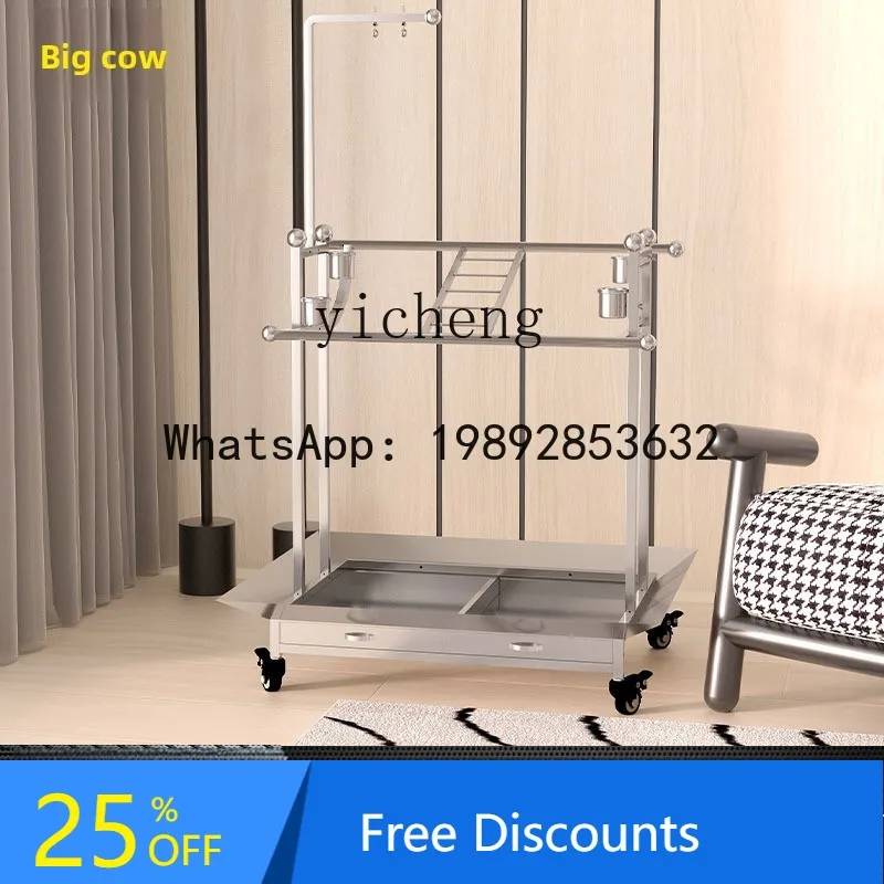 

stainless steel bird platform rack fence ladder station pole parrot bird platform rack