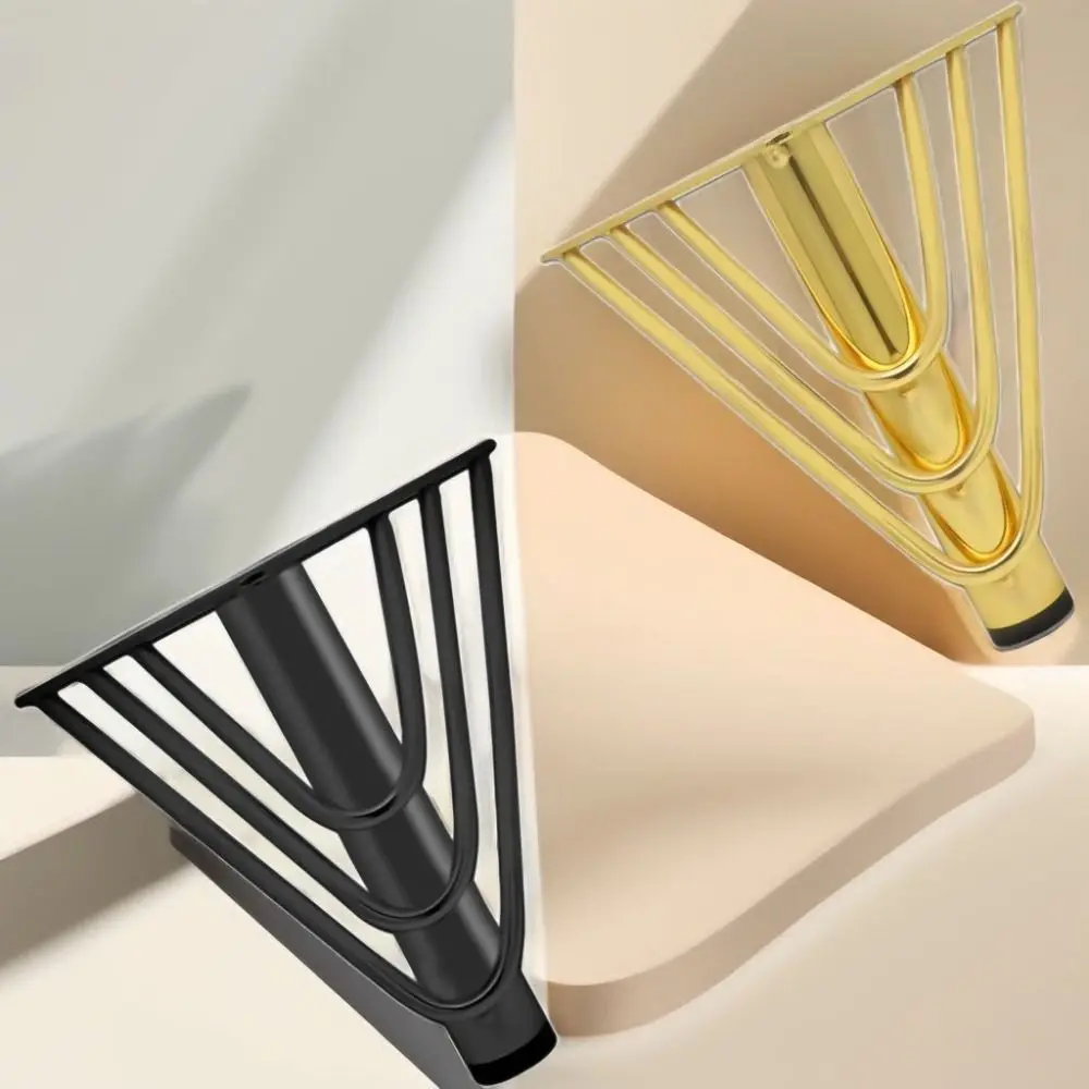 Golden Color Furniture Legs 15cm Height Thickened Design Metal Furniture Feet Triangle Shape Metal Material Sofa Legs TV Cabinet