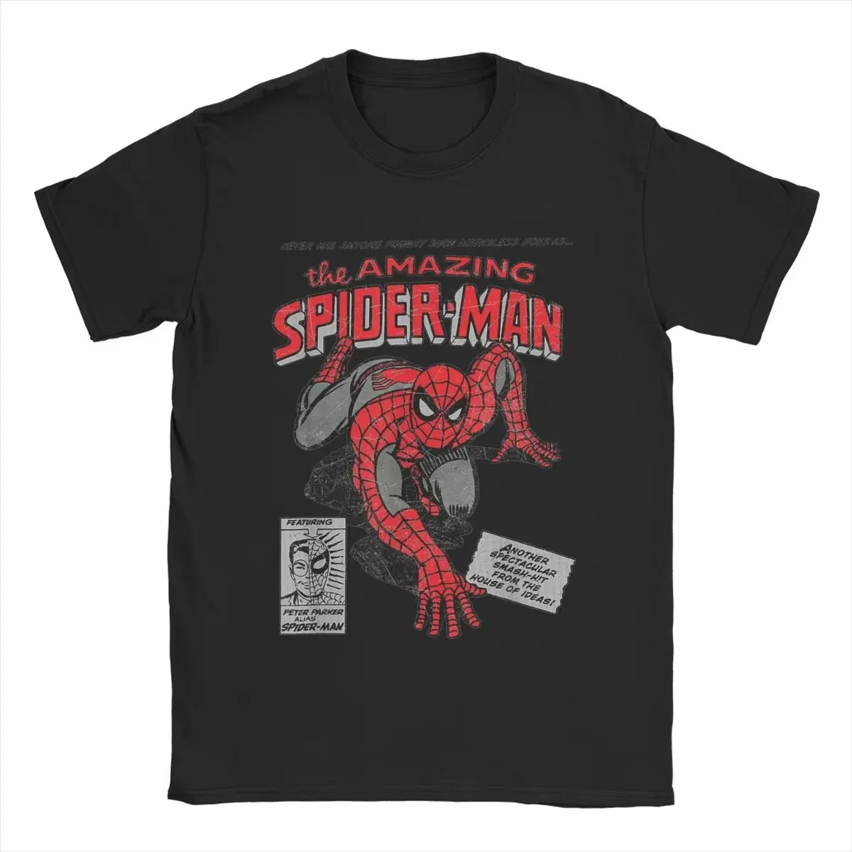 Spider-man Spiderman Movie Retro Comic Men T Shirts Creative Tees Round Neck T-Shirt 100% Cotton Birthday Present Tops image 5