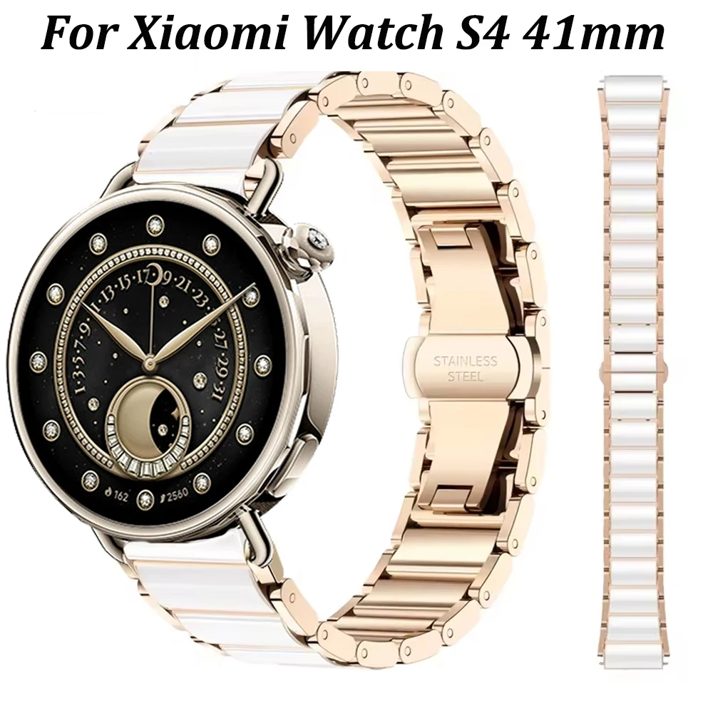 18mm Ceramics Strap For Xiaomi Watch S4 41mm Bracelet For Huawei Watch 5 GT5Pro 42mm GT6 GT5 GT4 41mm Women Band Accessories