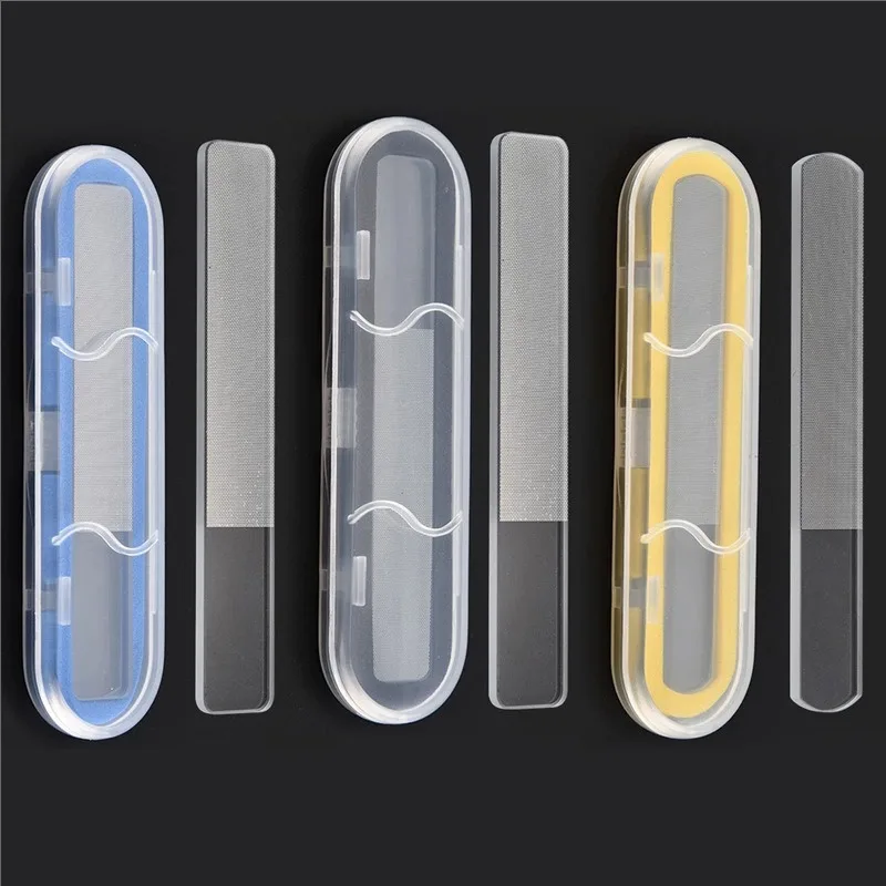 ‌ ชุดตะไบเล็บแก้วพรีเมียม - เครื่องมือขัด ขัดเงา และเจียรสำหรับทำเล็บมือ/เล็บเท้า ตกแต่งด้วยตัวเอง พร้อมกล่องเก็บ