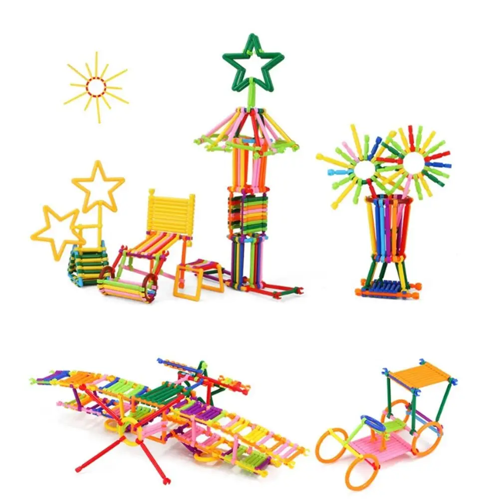 ตัวต่อพลาสติก 3 มิติ ขนาดเล็ก สำหรับเด็ก สร้างสรรค์ 300/500/800/1000/1200 ชิ้น ประกอบเอง DIY