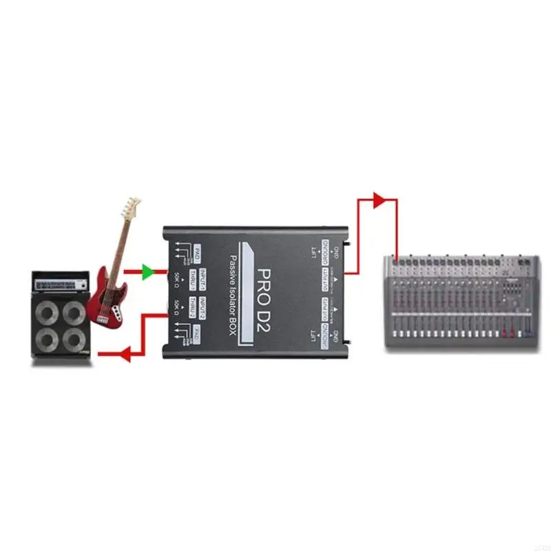 270B Double Channel 6.5 Mixers Sound Isolator Currents Sound Noise Microphones Common Ground Filter 20Hz -20kHz for Guitar