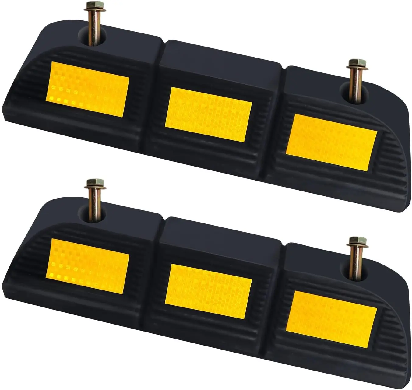 

Parking Stopper for Garage 2 Pack, Car Truck Curb Wheel Tire Stops with Bolt Installation, Rubber Vehicles Aid Gadgets, 33000