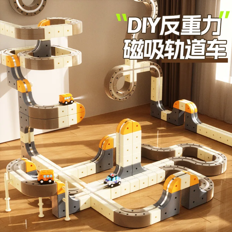 

Anti Gravity Magnetic Track Magic Changeable Magnetic Track Train Car Diy Assembled Building Blocks For Play Holiday Gifts