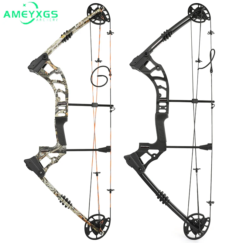 Archery Compound Bow 0-70lbs Adjustable Let-off 80% Arrow Speed 320fps Magnesium alloy Bow Handle for Hunting Shooting Accessory