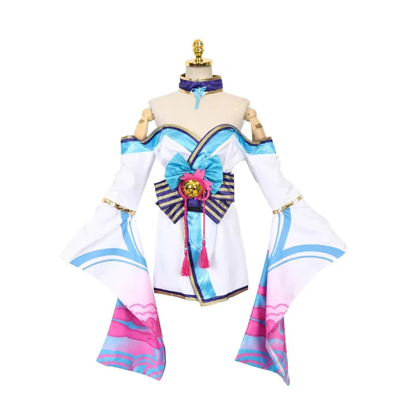 Anime Gioco Spirit Blossom Ahri Costume Cosplay KDA Ahri Cosplay Coda Parrucca Scarpe Donna Halloween Party Gioco di ruolo Abiti di Carnevale