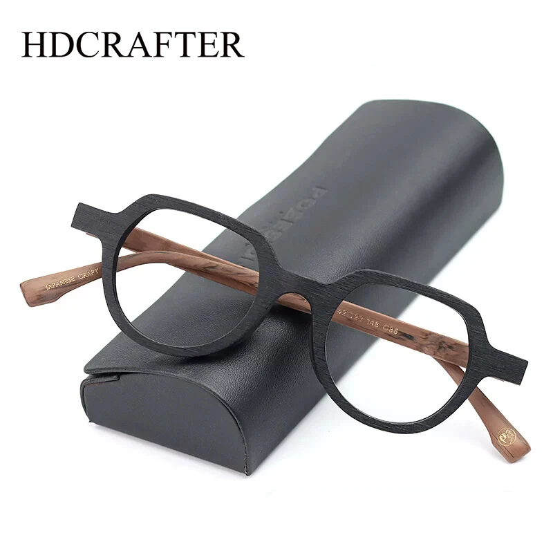 

HDCRAFTER Glasses Frame Men Women Wood Vintage Myopia Optical Eyewear Prescription Customize Recipe Eyeglasses Frame Reading