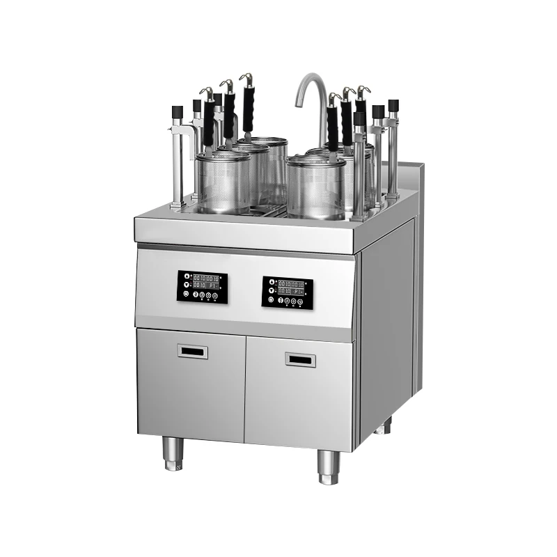 

Commercial Electric Automatic Noodle & Pasta Cooking Machine Stainless Steel Boiler With Gas Stove Options Kitchen Equipment