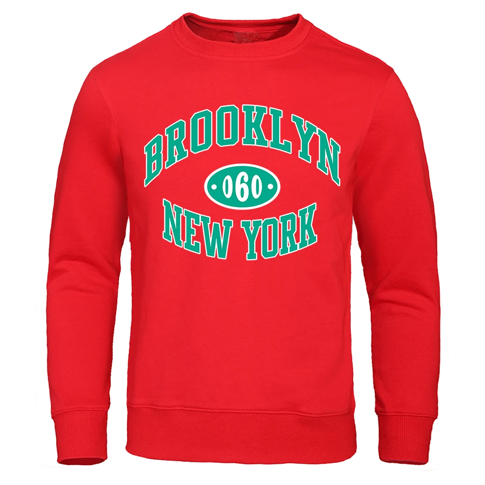 Brooklyn New York U.S.A Print Men Sweatshirt Fashion City Hoodie Personality Street Clothing Fleece Comfortable Sportswears Mens