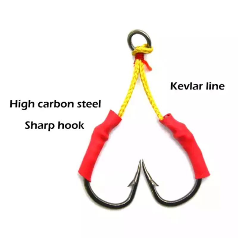 TAKEDO 10827A anzuelo de ayuda jigging línea Kevlar anillo sólido - imagen 5