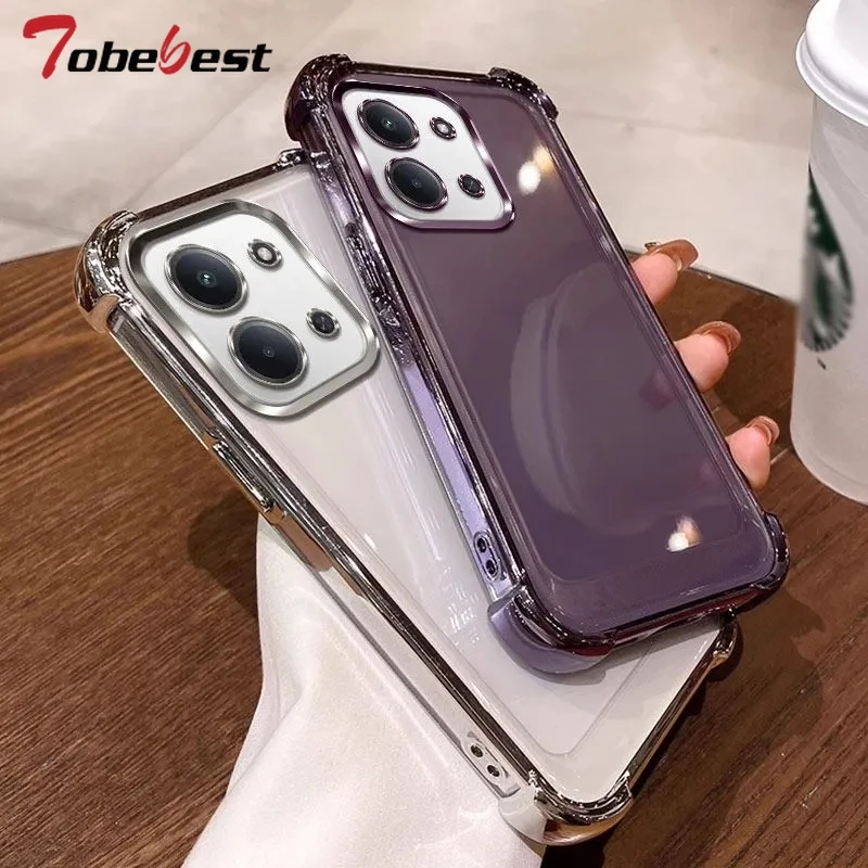 Clear Transparent Shockproof Plating Silicone Case For Xiaom