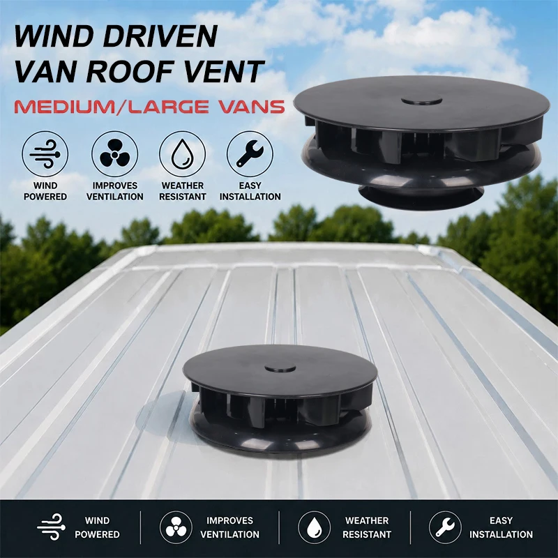 Caravan Roof Vent Wind Driven Van Roof Vent Rotating Camper Vehicle 4x4 Air Rotary Spinning Fan Wind Powered Dog Pet Horse