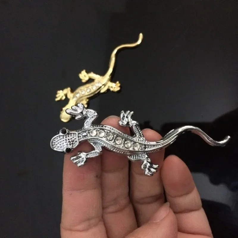 

Diamond Gecko Metal Sticker Rhinestone Diamond Motorcycle Car Lizard Gecko Metal Sticker 3D Emblem Sticker Moto Accessories