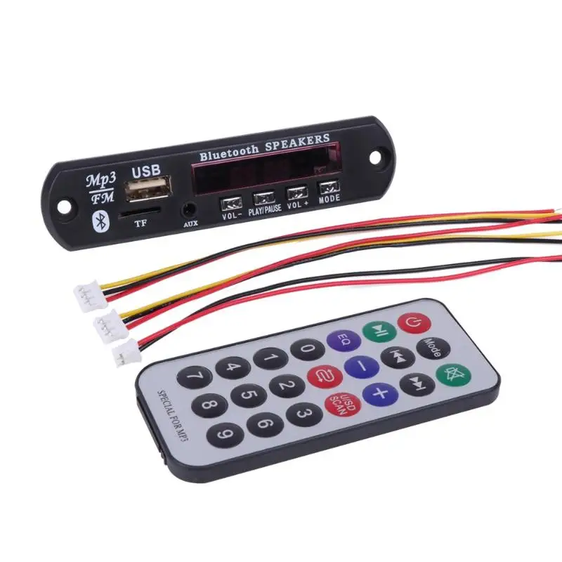 Amplifier Bluetooth MP3 Decoder Board Wireless Car Audio Moudle MP3 Player Handsfree USB TF FM Radio Music Speaker