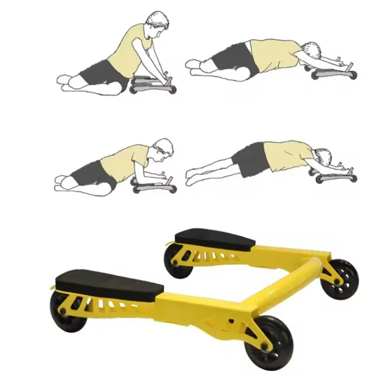 

Home/Gym 4-Wheel Abdominal Roller with 330LBS Load Capacity, Ab Roller Wheel with Knee Pad, Total Body Exercise Abdominal Device