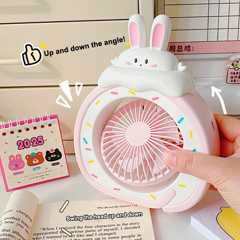 لعبة طعام مبتكرة، بطاطس برجر، مروحة صغيرة، شحن USB، محمولة بثلاث سرعات، مروحة سطح المكتب، هدية صيفية #6